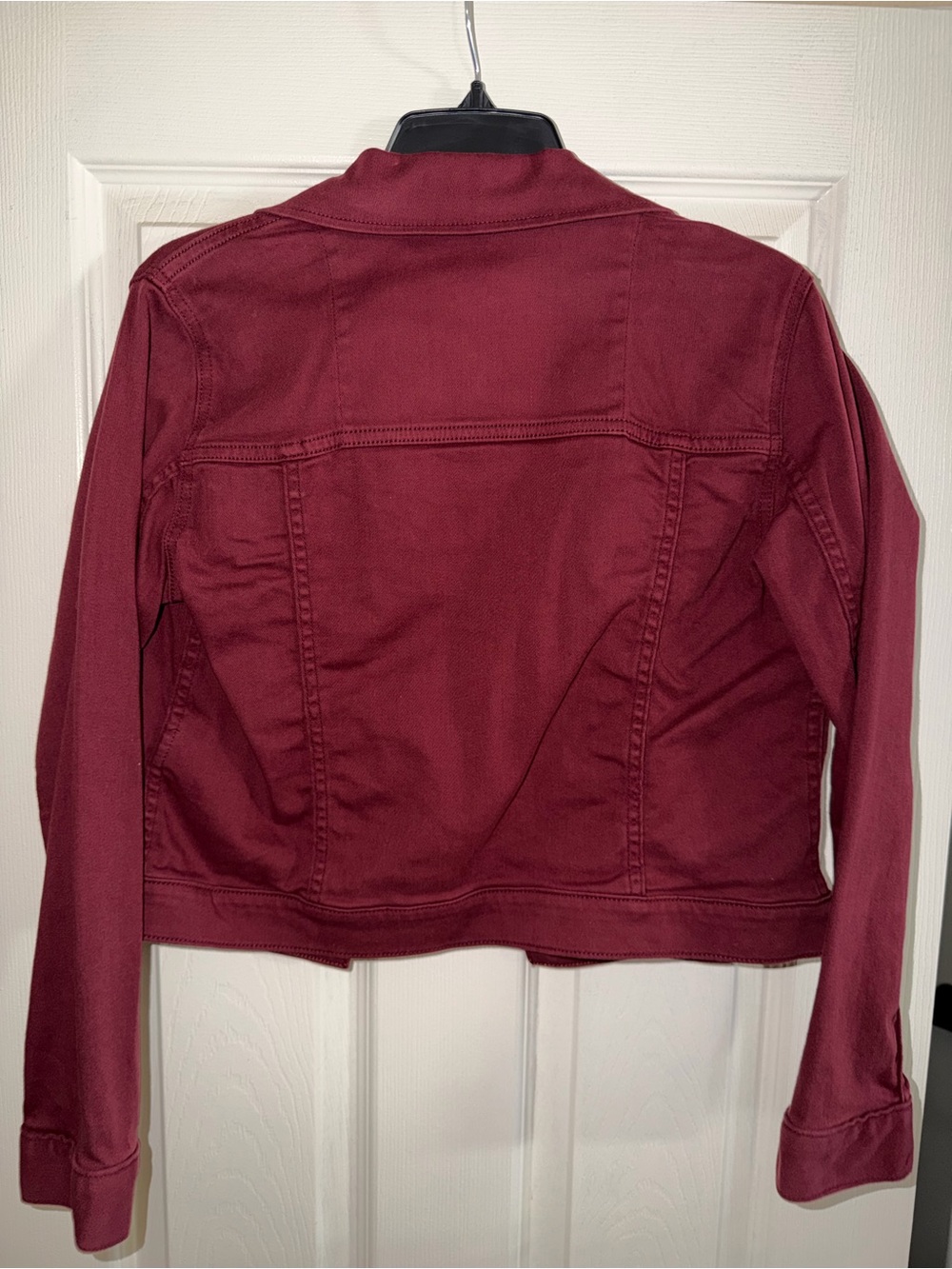 ✨♥️ BNWT Michael Kors Merlot Cropped Denim Style Jacket ♥️✨ 97% Cotton - Picture 6 of 7